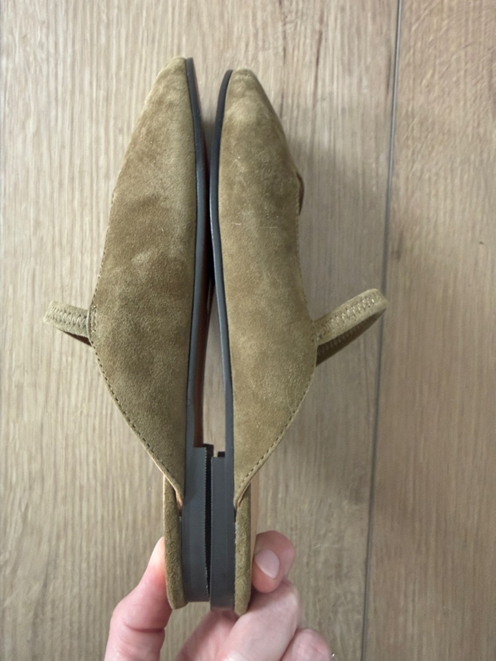 Madewell Olive Green Suede Mary Jane Mule - Picture 6 of 6